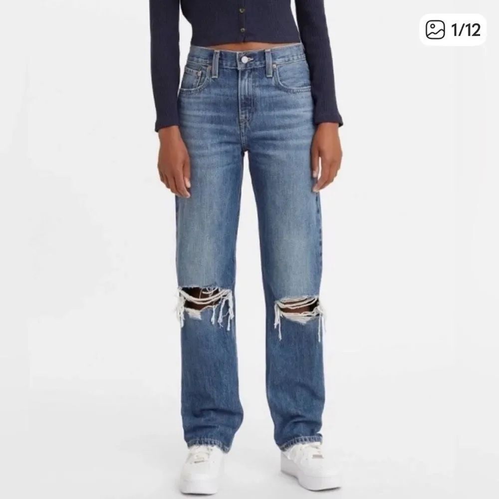 LEVI'S Low Pro Straight Leg Jean Distressed Womens 31